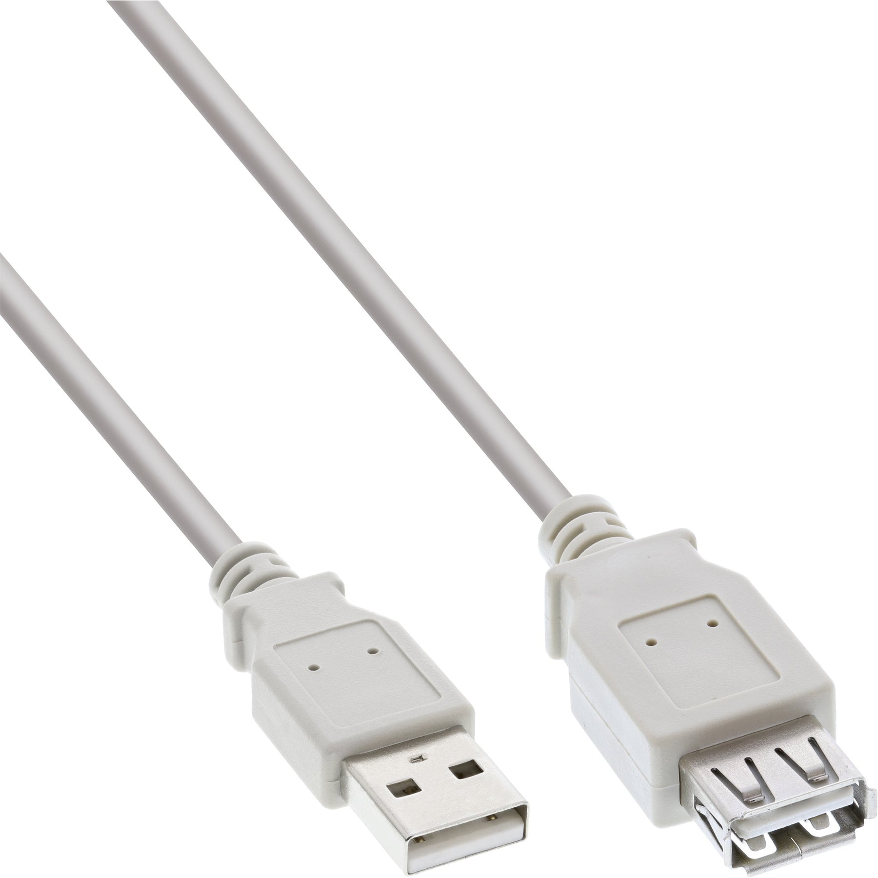 InLine USB 2.0 Verlängerung - Stecker / Buchse - Typ A - beige/grau - 5m