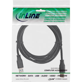 InLine USB 3.2 Gen.1 Kabel - A an A - schwarz - 5m