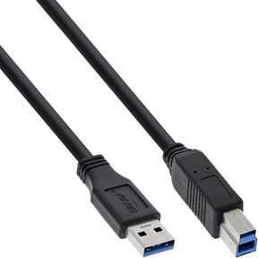 InLine USB 3.2 Gen.1 Kabel - A an B - schwarz - 3m