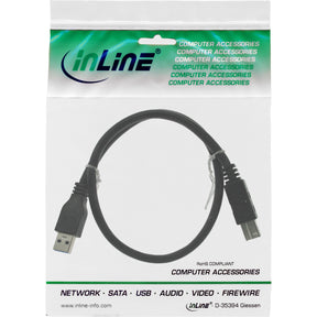 InLine USB 3.2 Gen.1 Kabel - A an B - schwarz - 5m