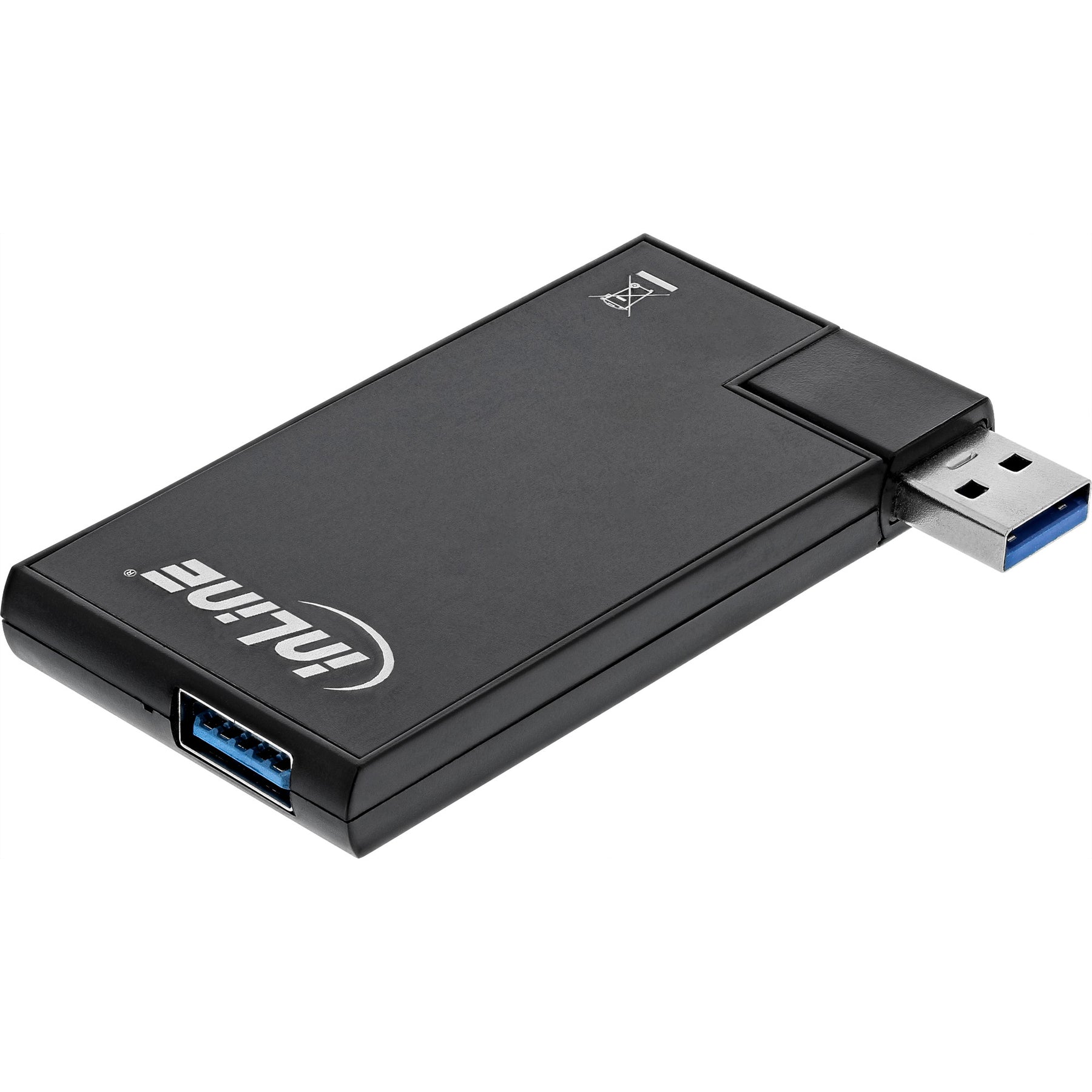 InLine 180 Twist Hub USB 3.0 - 4 Port - drehbar - schwarz