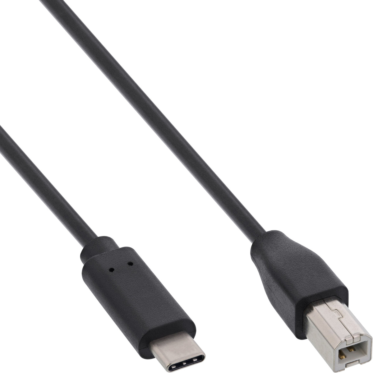 InLine USB 2.0 Kabel - USB-C Stecker an USB-B Stecker - schwarz - 5m