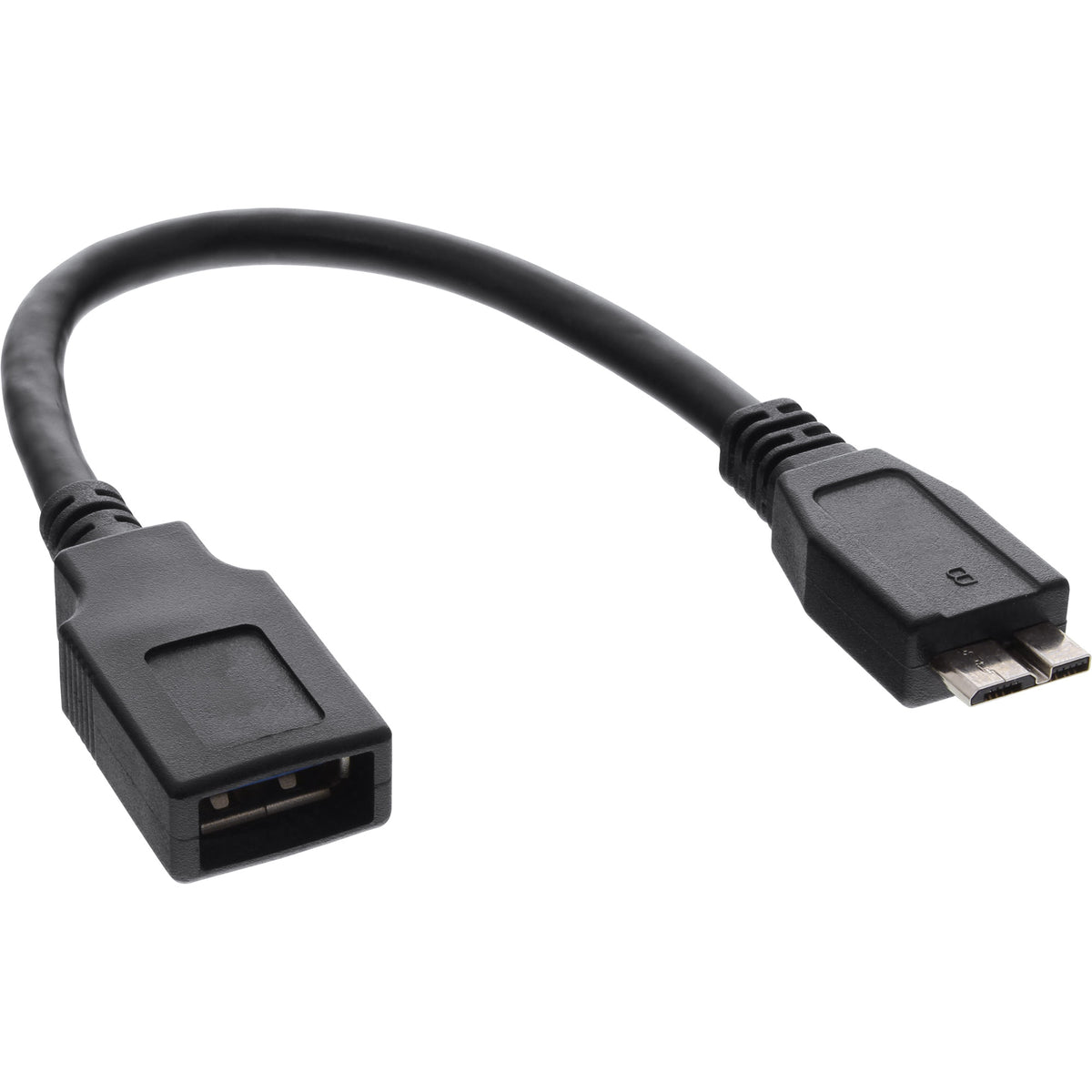 InLine Micro-USB 3.0 OTG Adapterkabel - Micro-B Stecker an USB A Buchse - 0,15m