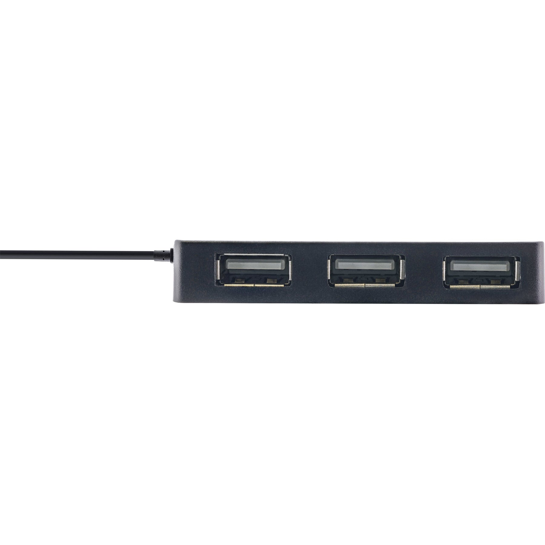 InLine USB 2.0 Hub - 4 Port - schwarz - mit USB DC Kabel - Kabel 30cm