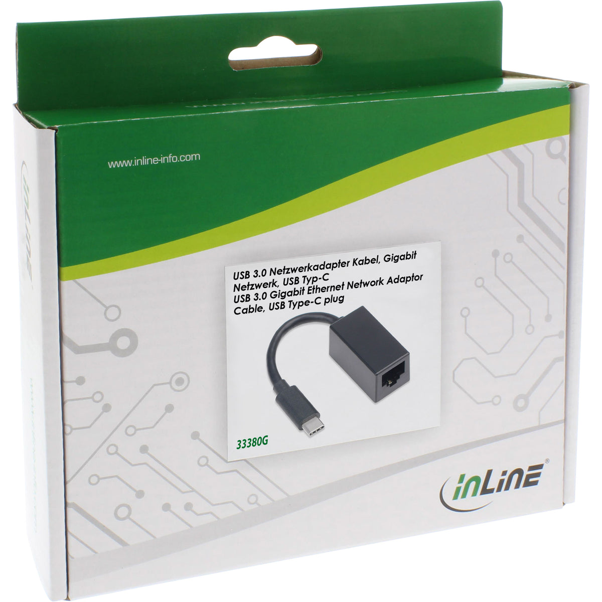 InLine USB 3.2 Netzwerkadapter Kabel - Gigabit Netzwerk - USB-C