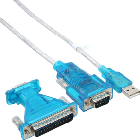 InLine USB zu Seriell Adapterkabel - USB Stecker A an 9pol Stecker - mit Adapter