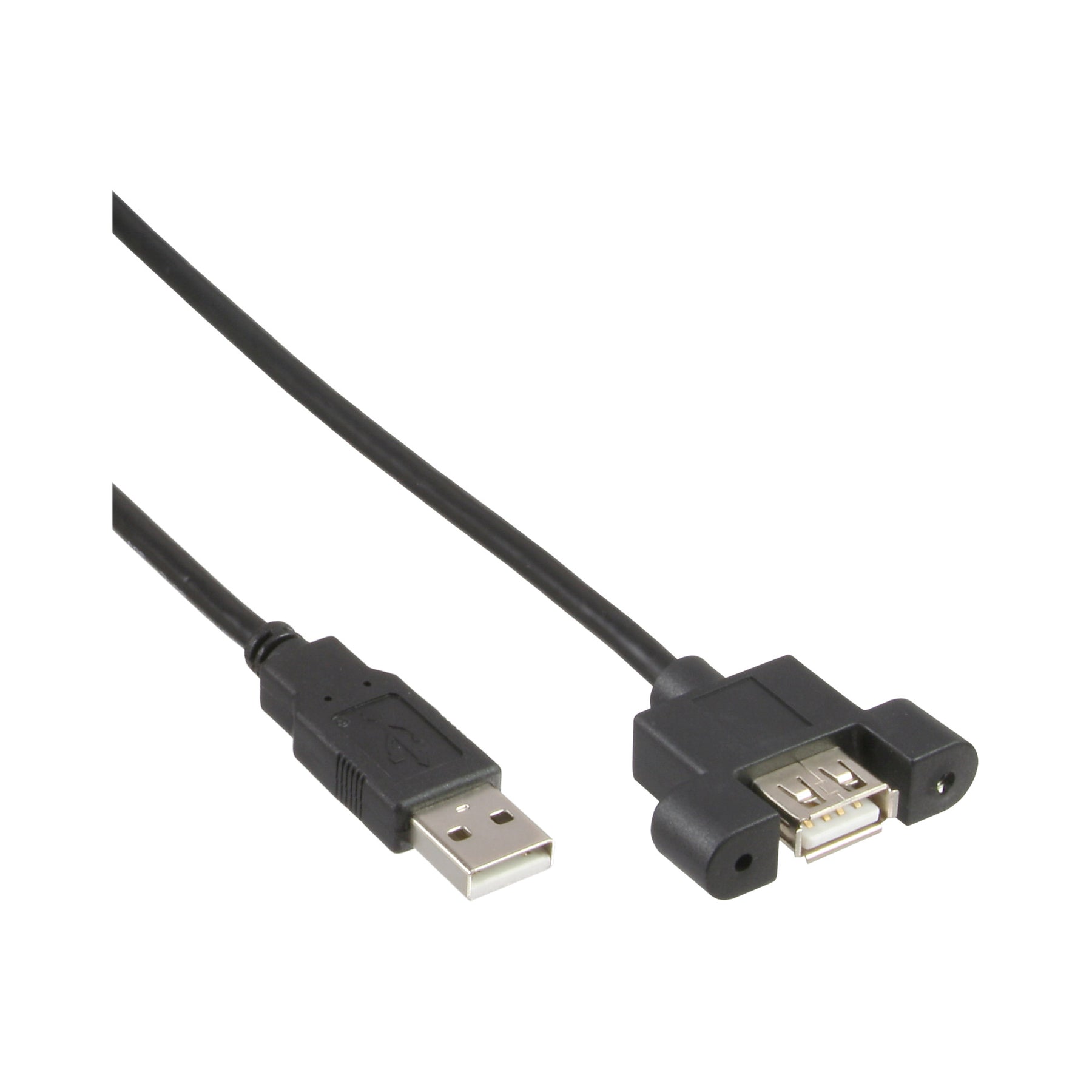 InLine USB 2.0 Anschlusskabel - Stecker A auf Einbaubuchse A - 0,6m