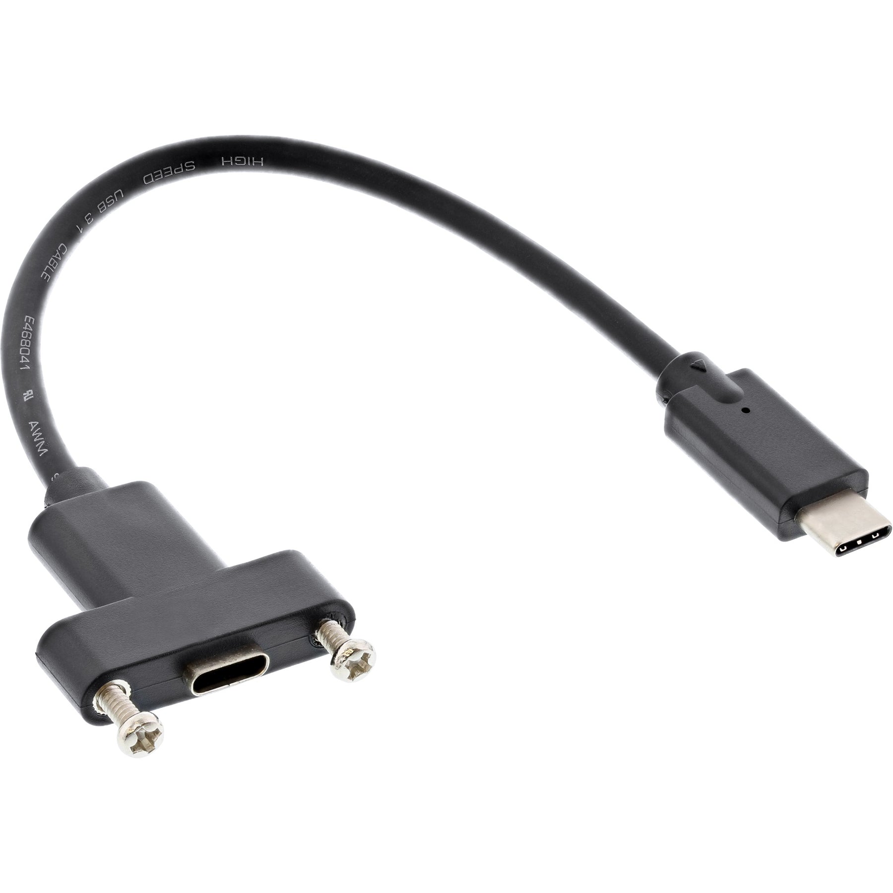 InLine USB 3.2 Gen.2 Adapterkabel - Stecker C auf Einbaubuchse C - 0,20m