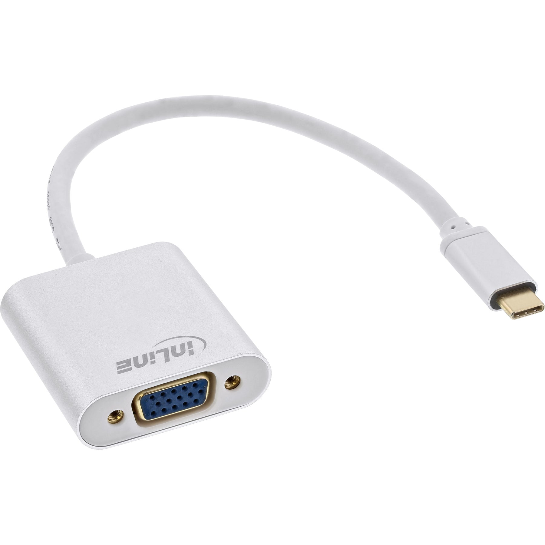 InLine USB Display Konverter - USB-C Stecker zu VGA Buchse - silber