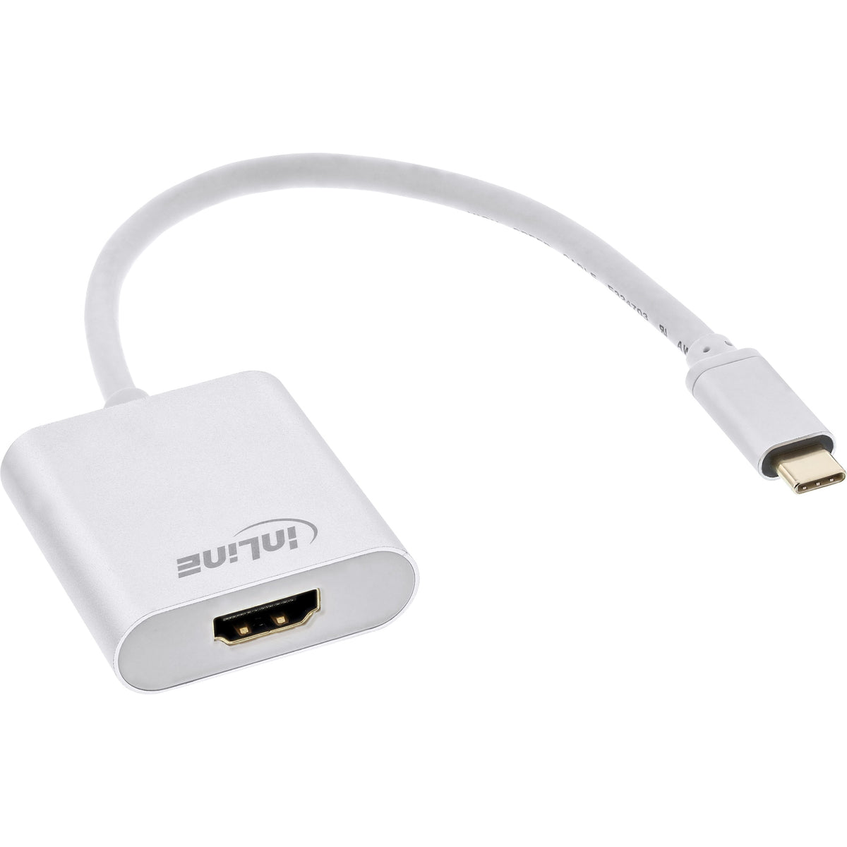 InLine USB Display Konverter - USB-C Stecker zu HDMI Buchse 4K/60Hz - silber