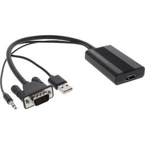 InLine Konverter VGA+Audio zu HDMI - Eingang VGA und Klinke Audio Stereo