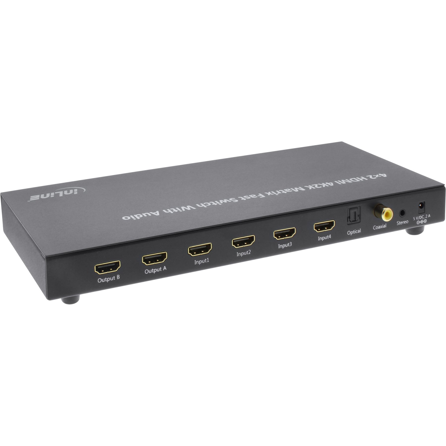 InLine HDMI Matrix Switch / Umschalter - 4K2K - 4 Eingänge auf 2 Ausgänge