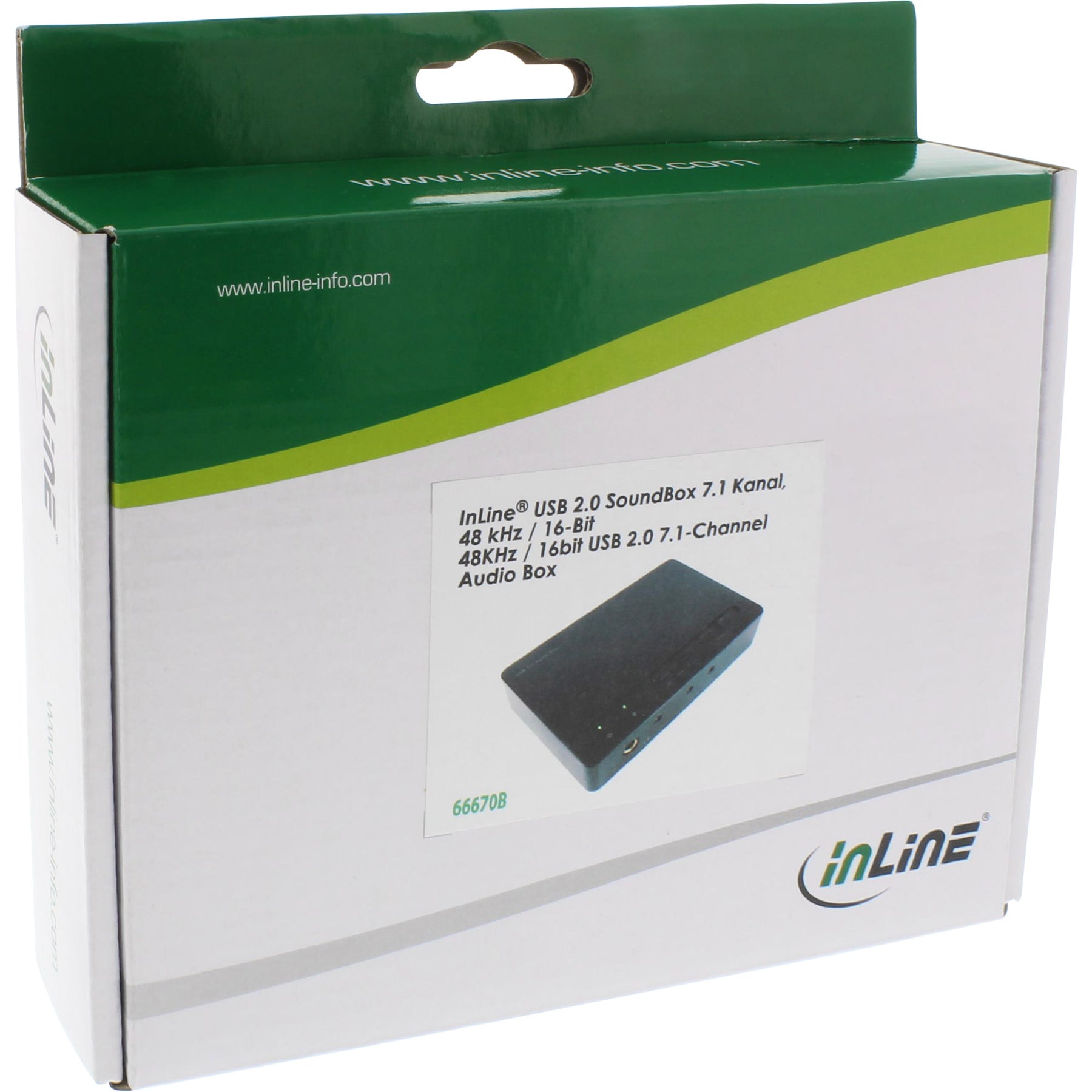 InLine USB 2.0 SoundBox 7.1 - 48KHz / 16-bit - mit Toslink Digital IN / OUT