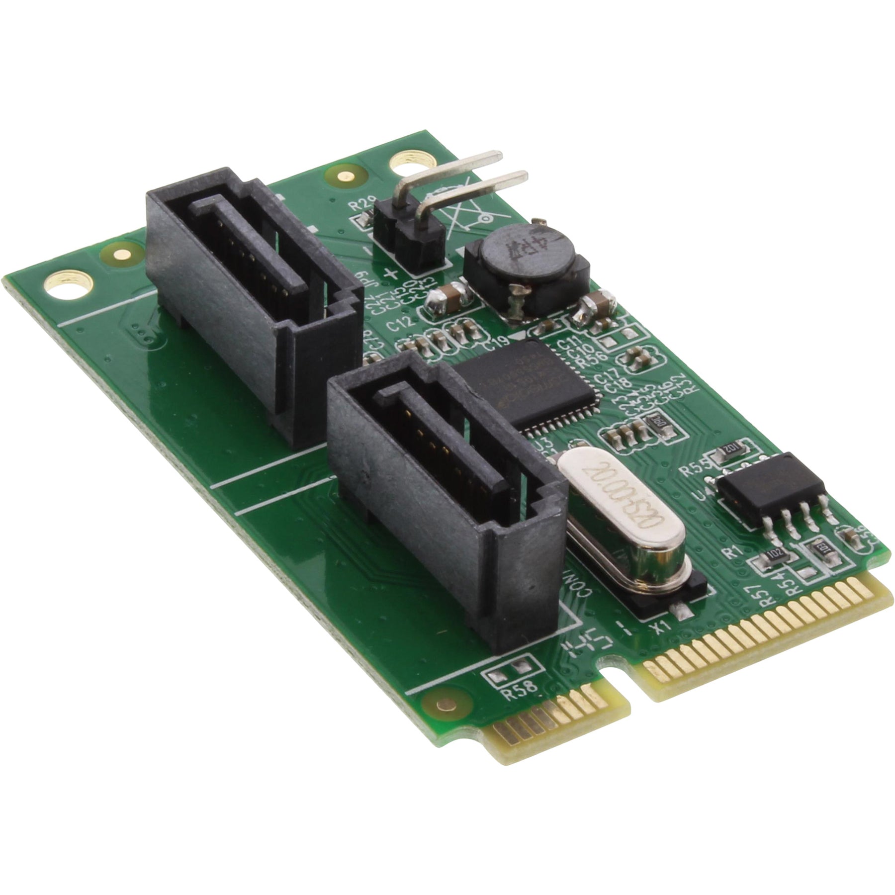 InLine Mini-PCIe 2.0 Karte - 2x SATA 6Gb/s - RAID 0,1,SPAN