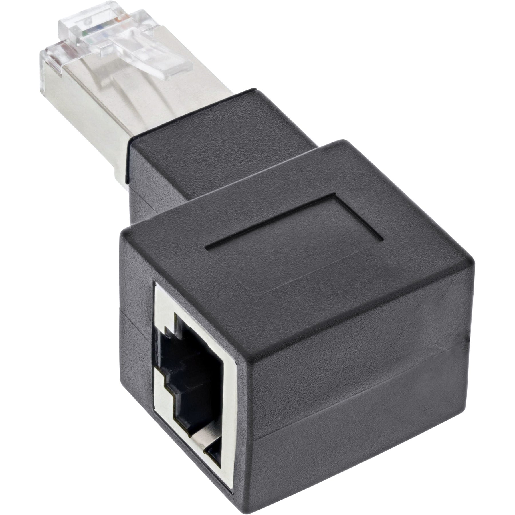 InLine Patchkabel-Adapter Cat.6A - RJ45 Stecker/Buchse - 90° rechts gewinkelt