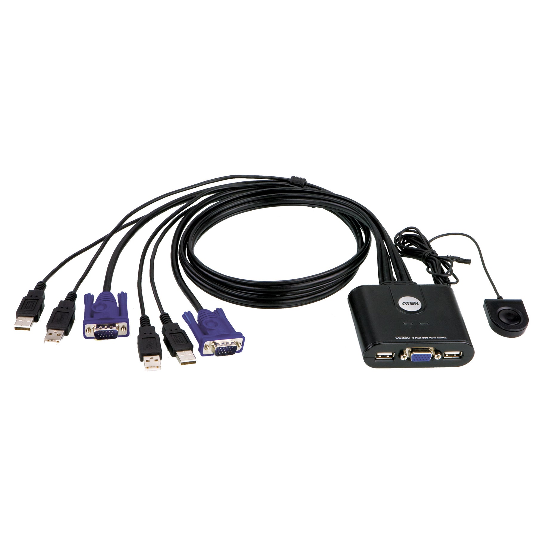 ATEN CS22U - KVM-Switch - 2 x KVM port(s) - 1 lokaler Benutzer