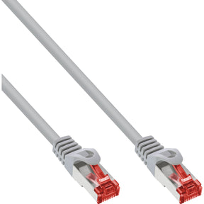 InLine Patchkabel - S/FTP (PiMf) - Cat.6 - 250MHz - PVC - CCA - grau - 0,25m