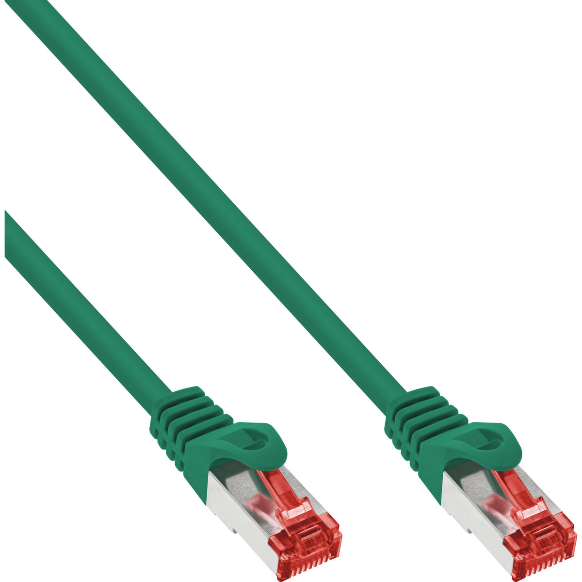 InLine Patchkabel - S/FTP (PiMf) - Cat.6 - 250MHz - PVC - CCA - grün - 0,5m