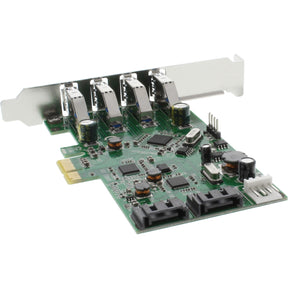 InLine Schnittstellenkarte - 4x USB 3.0 + 2x SATA 6Gb/s - PCIe - inkl. Low-Profile