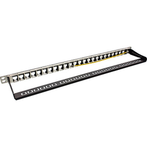 InLine Patchfeld Leerblech 24-fach - für RJ45 Keystone Snap-In 19"/0.5HE schwarz