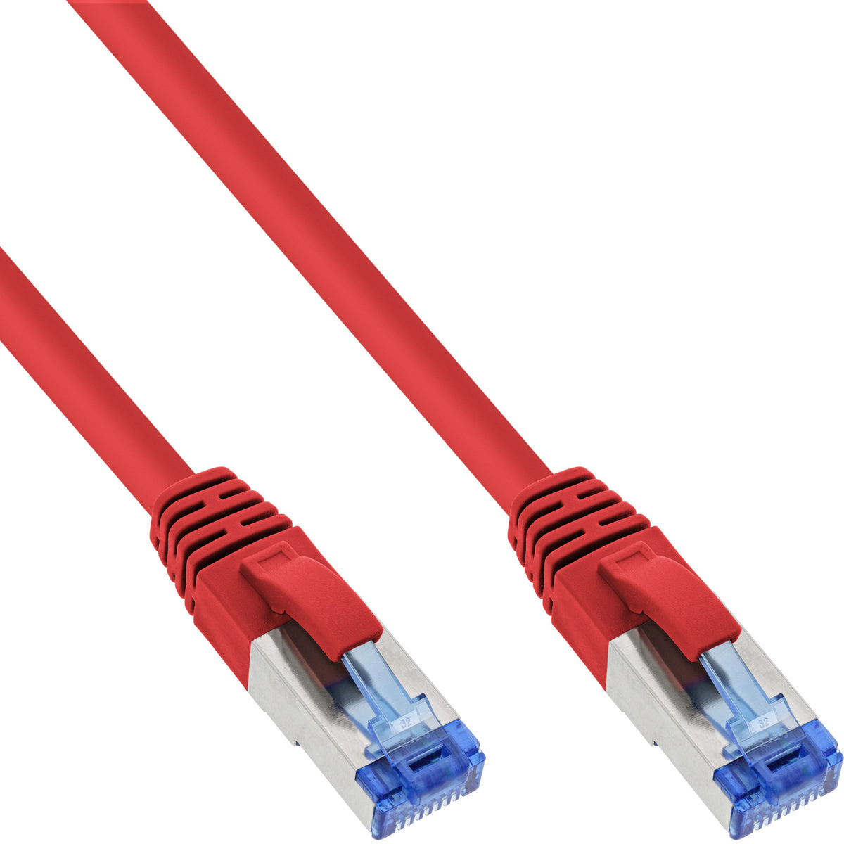 InLine Patchkabel - S/FTP (PiMf) - Cat.6A - halogenfrei - rot - 5m