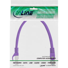 InLine Patchkabel - SF/UTP - Cat.5e - violett - 0,5m