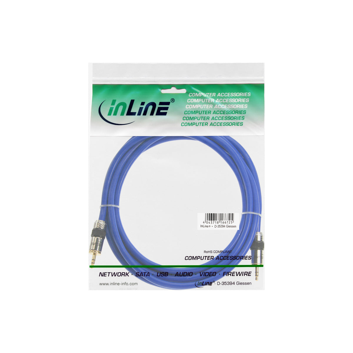 InLine Klinken-Kabel PREMIUM - 3,5mm Stecker / Stecker - 2m