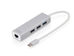 DIGITUS USB Type-C 3-Port Hub + Gigabit Ethernet