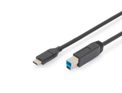 DIGITUS USB Type-C Anschlusskabel, Type-C auf B