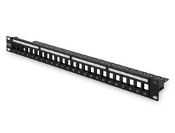 DIGITUS Modulares Patchpanel für Keystone Jacks 1HE - unbestückt