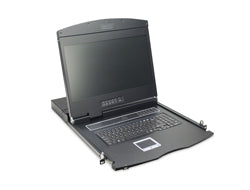 DIGITUS 19" LCD KVM Konsole, 8-Port VGA, deutsche Tastatur