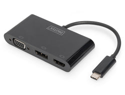 DIGITUS USB-C 3in1 Triple Monitor Adapter (HDMI, DP, VGA)