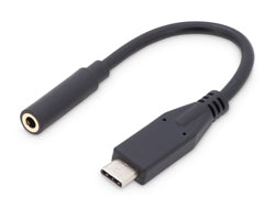 DIGITUS USB Type-C Audio Adapter / Konverter, Type-C/St auf 3.5mm Klinke/Bu