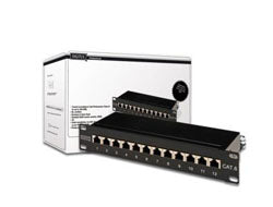 DIGITUS CAT 6, Klasse E Patch Panel, geschirmt, schwarz