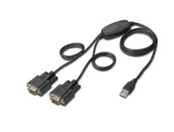 DIGITUS USB 2.0 zu 2x RS232-Kabel