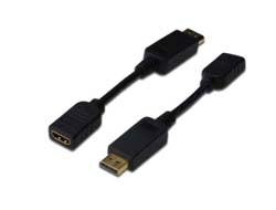 DIGITUS DisplayPort Adapter / Konverter, DP/St - HDMI Typ A/Bu