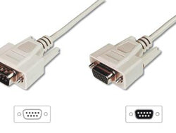 DIGITUS Datatransfer Verlängerungskabel, D-Sub9/St - D-Sub9/Bu