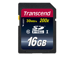 Transcend Flash-Speicherkarte - 16 GB - Class 10