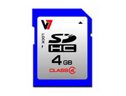 V7 VASDH4GCL4R - Flash-Speicherkarte - 4 GB - Class 4