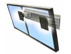 Ergotron Neo-Flex - Befestigungskit (2 Drehgelenke, 2 Rack-Montagehalterungen, Wandschiene 26") - schmal - für 2 LCD-Displays - Grau, Schwarz - Bildschirmgröße: bis zu 61 cm (bis zu 24 Zoll)