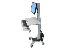 Ergotron WorkFit-C Single LD Sit-Stand Workstation - Wagen - für LCD-Display / PC-Ausrüstung - Grau - Bildschirmgröße: bis zu 76,2 cm (bis zu 30 Zoll)