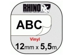 Dymo IND All-Purpose - Vinyl - Klebstoff - Schwarz auf Weiß - Rolle (1,2 cm x 5 m)