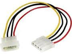 StarTech.com 30cm LP4 Molex Strom Verlängerung - 4 Pin Anschlusskabel / Verlängerungskabel - Stecker/Buchse - Spannungsversorgungs-Verlängerungskabel - interne Stromversorgung, 4-polig (M)