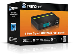 TRENDnet TPE TG80G GREENnet PoE+ Switch - Switch - 8 x 10/100/1000 (PoE+)