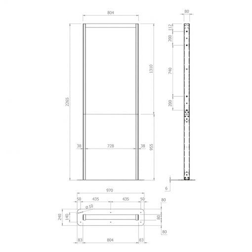 Hagor Floormount OM55N-D