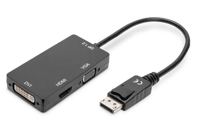 DIGITUS DisplayPort 3in1 Adapter / Konverter - DP - HDMI+DVI+VGA