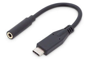 DIGITUS USB Type-C Audio Adapter / Konverter, Type-C/St auf 3.5mm Klinke/Bu