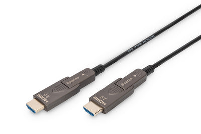 DIGITUS 4K - HDMI AOC Hybrid Glasfaserkabel mit 15m abnehmbaren Stecker