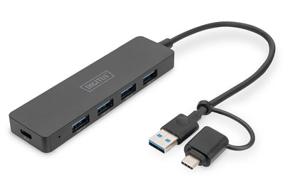 DIGITUS USB 3.0 Hub 4-Port, Slim Line