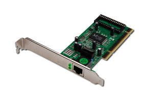 DIGITUS Single Port Gigabit Ethernet Netzwerkkarte, RJ45, PCI, Realtek Chipsatz